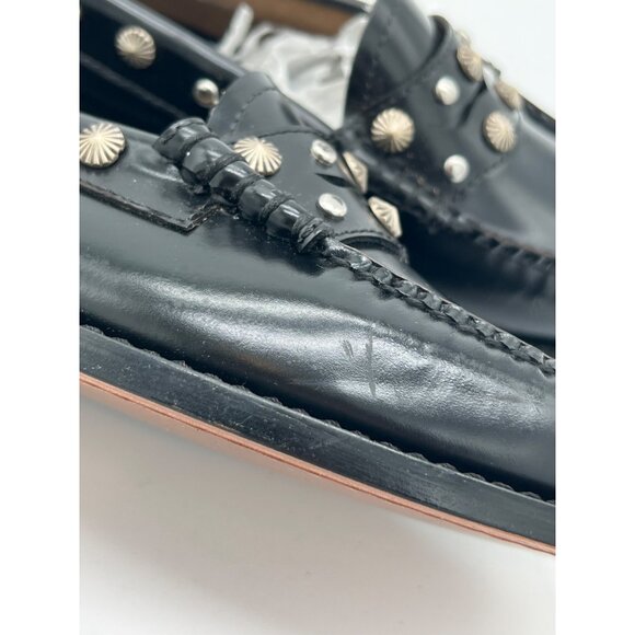 G.H. Bass Weejuns Womens Size 6M Black Studded Loafers Leather - Picture 11 of 12